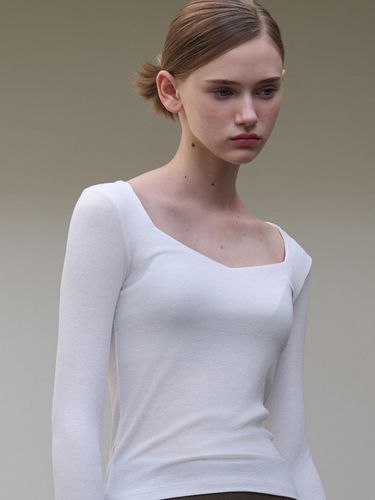 Long Sleeve Square Neck T-shirt - inusway - Modalova