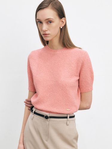 Merino Wool Boucle Knit Top - HACIE - Modalova