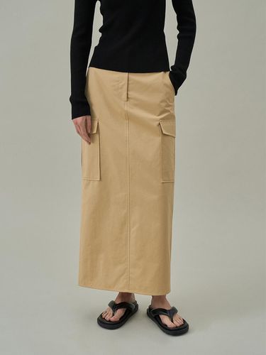 Maxi Pencil Pocket Skirt - Beige - Lamerei - Modalova