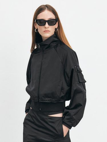 Glossy Stain Bomber Jacket - HACIE - Modalova