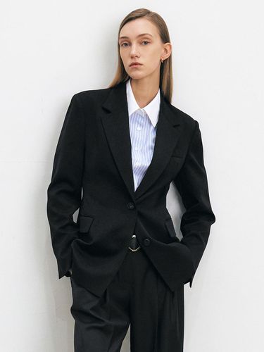 Hourglass Tailored Wool Jacket (Black) - HACIE - Modalova