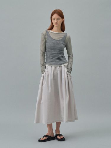 String Flare Skirt - Light Gray - Lamerei - Modalova