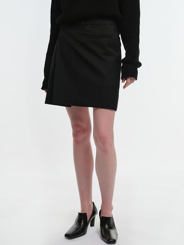 Asymmetric Hem Wrap Mini Skirt - 2colors - MAGJAY - Modalova