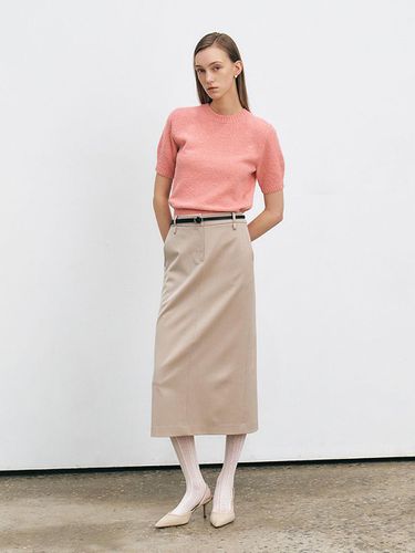 Straight Belt Long Skirt - HACIE - Modalova