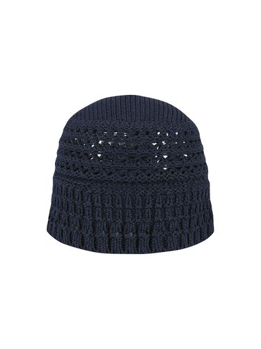 Crochet-Knit Bucket Hat_Navy - YCH - Modalova