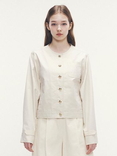 Round Cutting Line Sleeve Buckle Jacket - marieclaire - Modalova