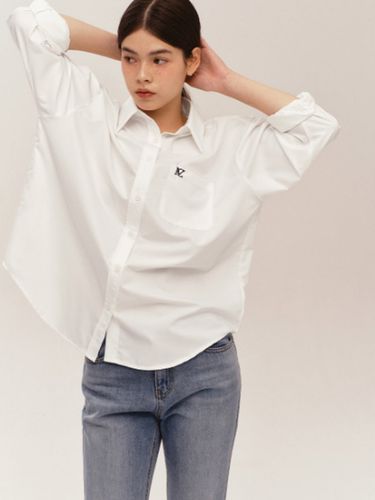 Wrinkle Pocket Embroidery Shirt - marieclaire - Modalova