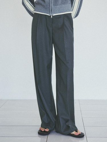 S Retro Pin Striped Pleated Slacks - CITTA - Modalova