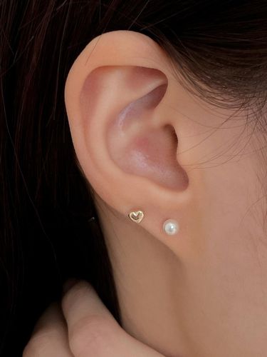 K Volume Heart Earring/Piercing - fritt`e - Modalova