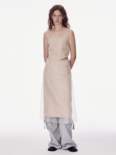 Layered Sheer Skirt - Light Beige - MAISONMARAIS - Modalova