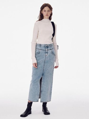 Denim Midi Skirt - Ice Berg - MAISONMARAIS - Modalova