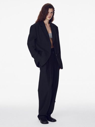 Pleated Belted Slacks - Black - MAISONMARAIS - Modalova