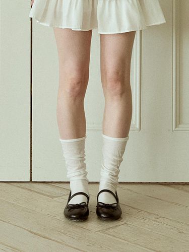 Frill See-Through Knee Socks_White - PINK PINEAPPLE - Modalova