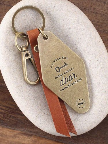 Dickens Key Ring-Leather Strap - WorthWord - Modalova