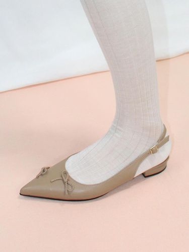 PT Two Ribbon Slingback_Beige - IGINOA - Modalova