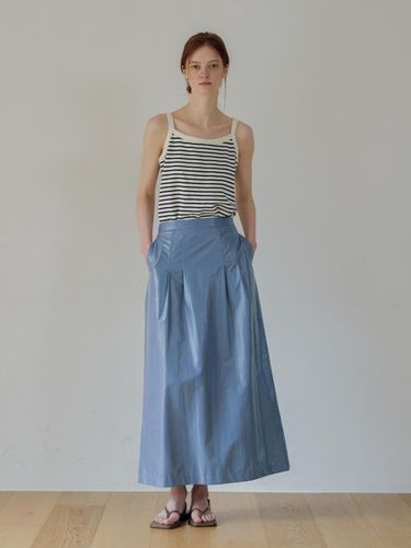 Glossy Maxi Skirt - Sky - UNNOUT - Modalova