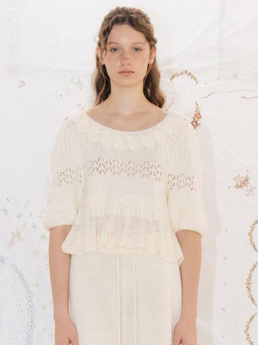 Via Helena Frilled Knit Top - VIA PLAIN - Modalova