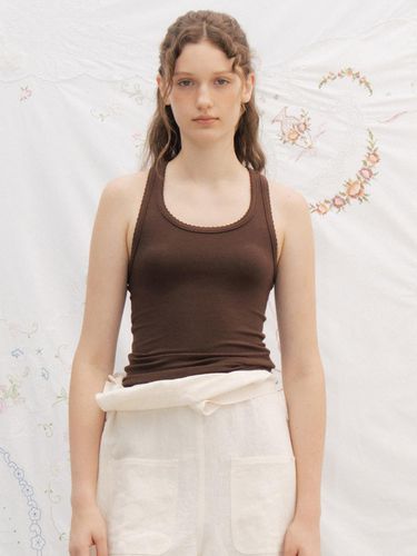 Via Simple Laced Sleeveless Top - VIA PLAIN - Modalova