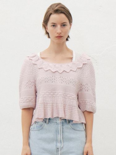 Via Helena Frilled Knit Top - VIA PLAIN - Modalova