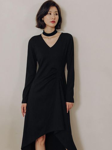 Halter Neck Knit Dress - LANGSON - Modalova