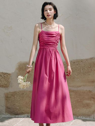 Pink Sparkling Beach Long Dress - LANGSON - Modalova