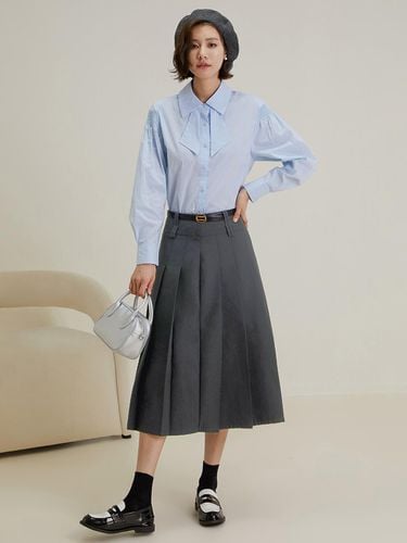 Pleated Drape Long Skirt - LANGSON - Modalova