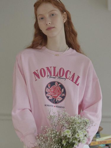 Vintage Rose Sweatshirt (Pink) - NONLOCAL - Modalova