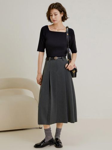 A Line Pleated Long Skirt - LANGSON - Modalova