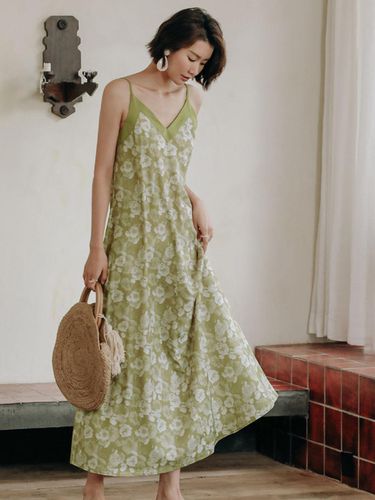 Liberalism Street Loose Fit Green Dress - LANGSON - Modalova