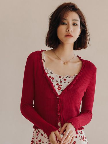 Red Pearl Cardigan - LANGSON - Modalova