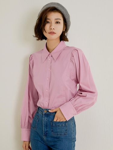 Puff Long Sleeve Shirt_Pink - LANGSON - Modalova