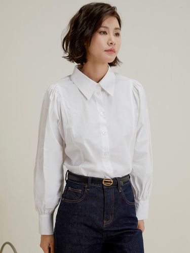 Puff Long Sleeve Shirt_White - LANGSON - Modalova