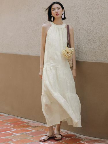 White Tent Shaped Long Dress - LANGSON - Modalova