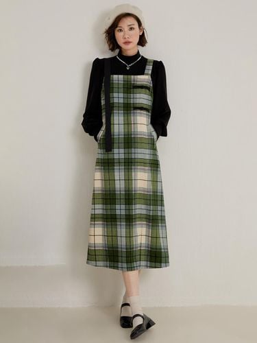 Temperament Plaid Slip Dress - LANGSON - Modalova