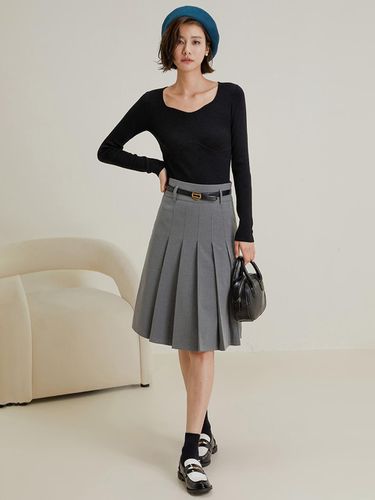 Classic Half Pleated Skirt - LANGSON - Modalova