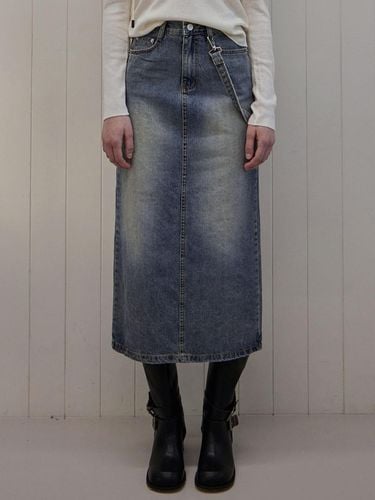 Jade Denim Strap Long Skirt - HAINT - Modalova