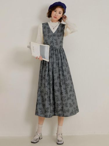 Paris Film Corduroy Vest Dress - LANGSON - Modalova