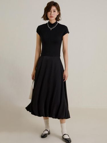 Half Turtleneck Short Sleeve Dress - LANGSON - Modalova