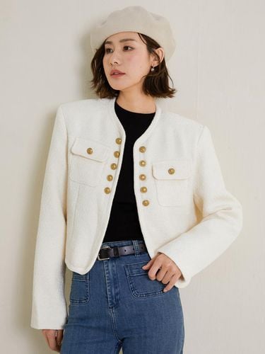 Gold Button Celebrity Jacket - LANGSON - Modalova