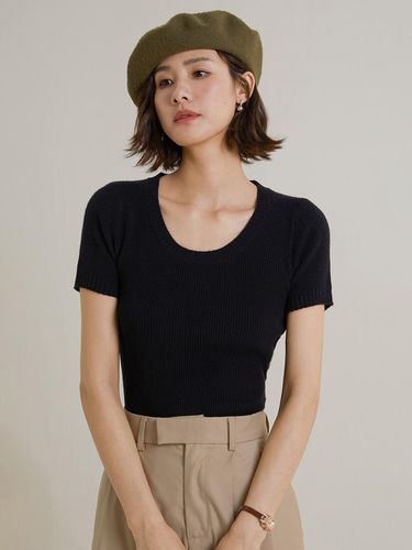 Black Short Sleeve Sweater - LANGSON - Modalova