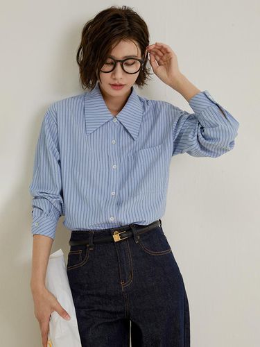 Classic Blue Stripe Shirt - LANGSON - Modalova