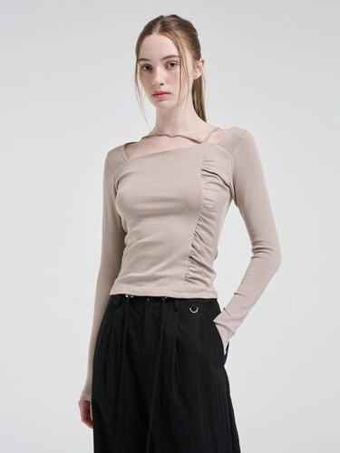 Unbalance Shirring Strap T-Shirt - ETMON - Modalova