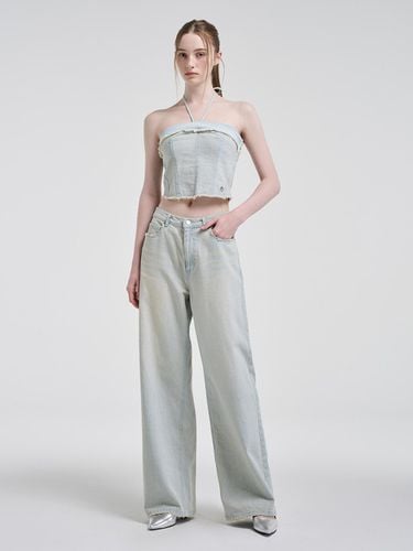 Damaged Washing Denim Pants - ETMON - Modalova