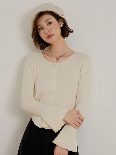 Bell Sleeve Knit Cardigan - LANGSON - Modalova