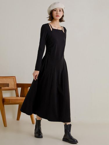 Square Neck Sweater Dress - LANGSON - Modalova