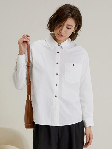 Front Button Pocket Shirt_White - LANGSON - Modalova