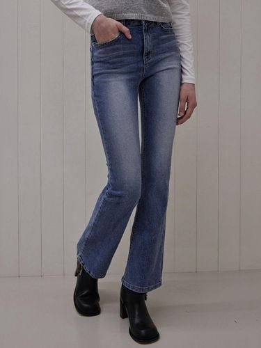 Sanded Long Bootcut Denim Pants - HAINT - Modalova