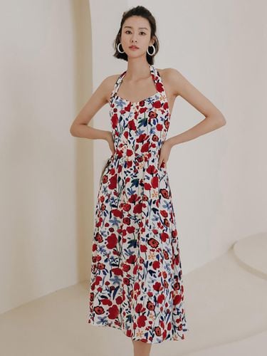 Colorful Flower Sleeveless Dress - LANGSON - Modalova