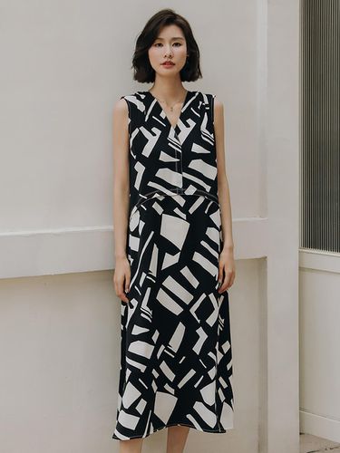 Irregular Pattern Dress - LANGSON - Modalova