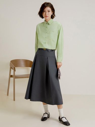 Big Pleated A Line Skirt - LANGSON - Modalova